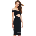 Stretch Slim Bodycon Keyhole Revealed Waist Back Dresses